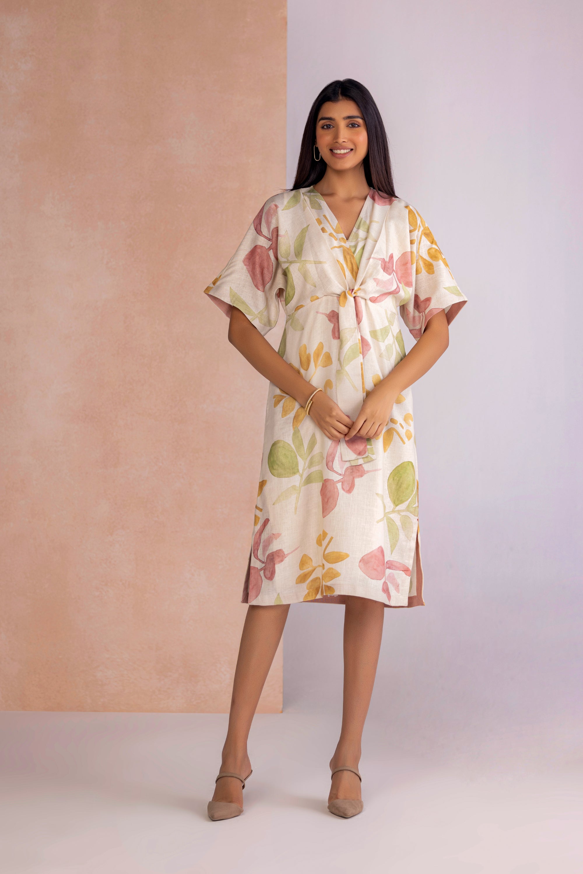 Tropical Oasis Sahara Cinch Dress S