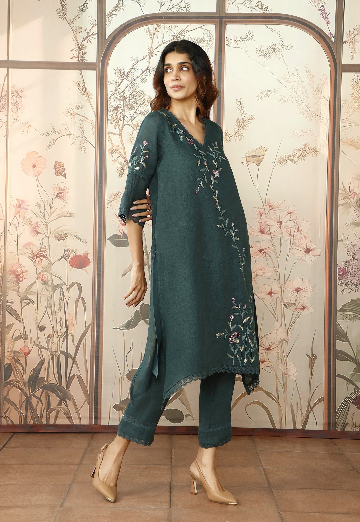 トップス andmary Dahlia tunic set up beige ANDMARY】Dahlia tunic set up