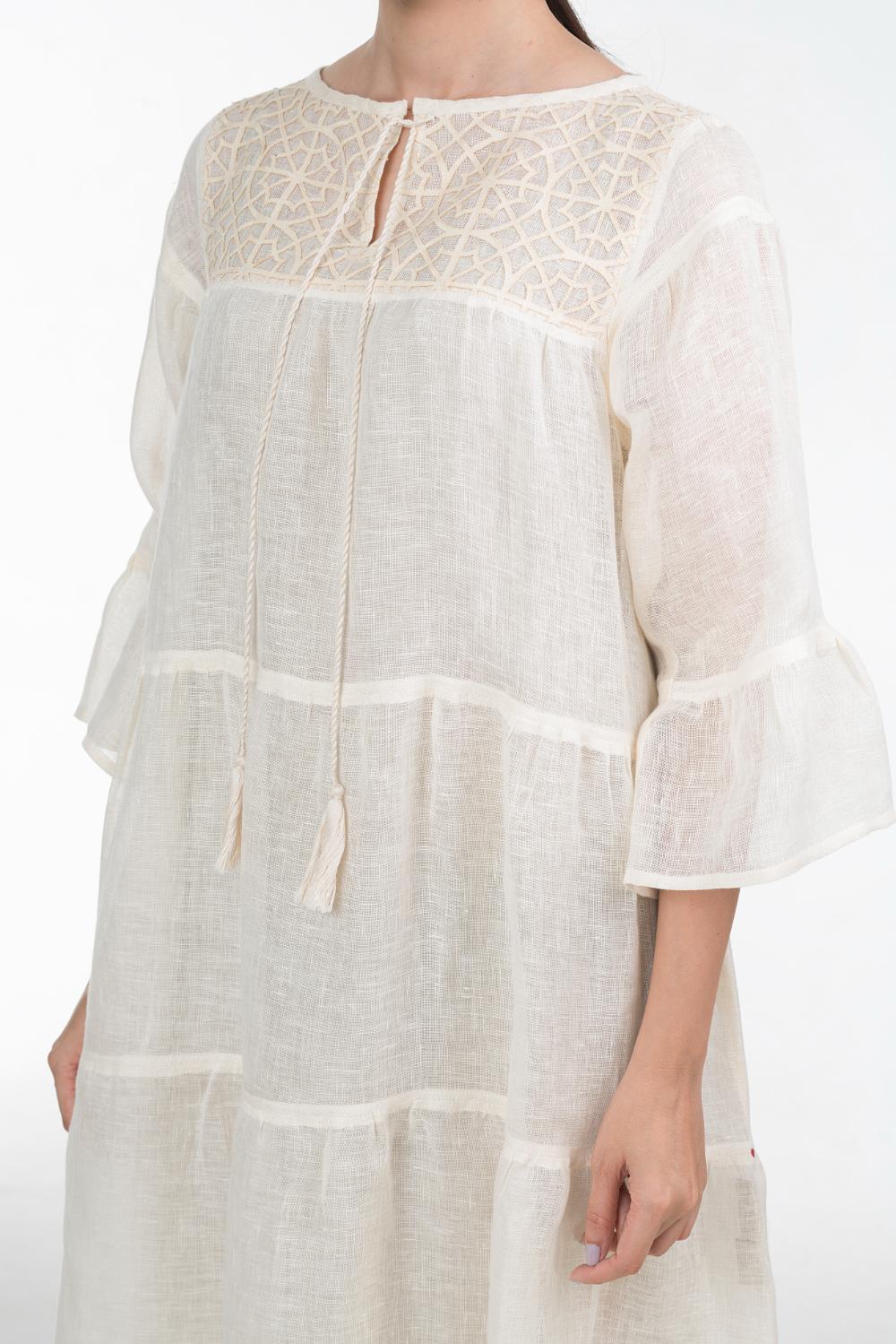 Off-white layer dress by Kaveri – KAVERi - Main Image