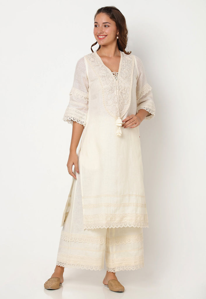 HALO BLOOMS FLY FREE KURTA-Kurta-KAVERi