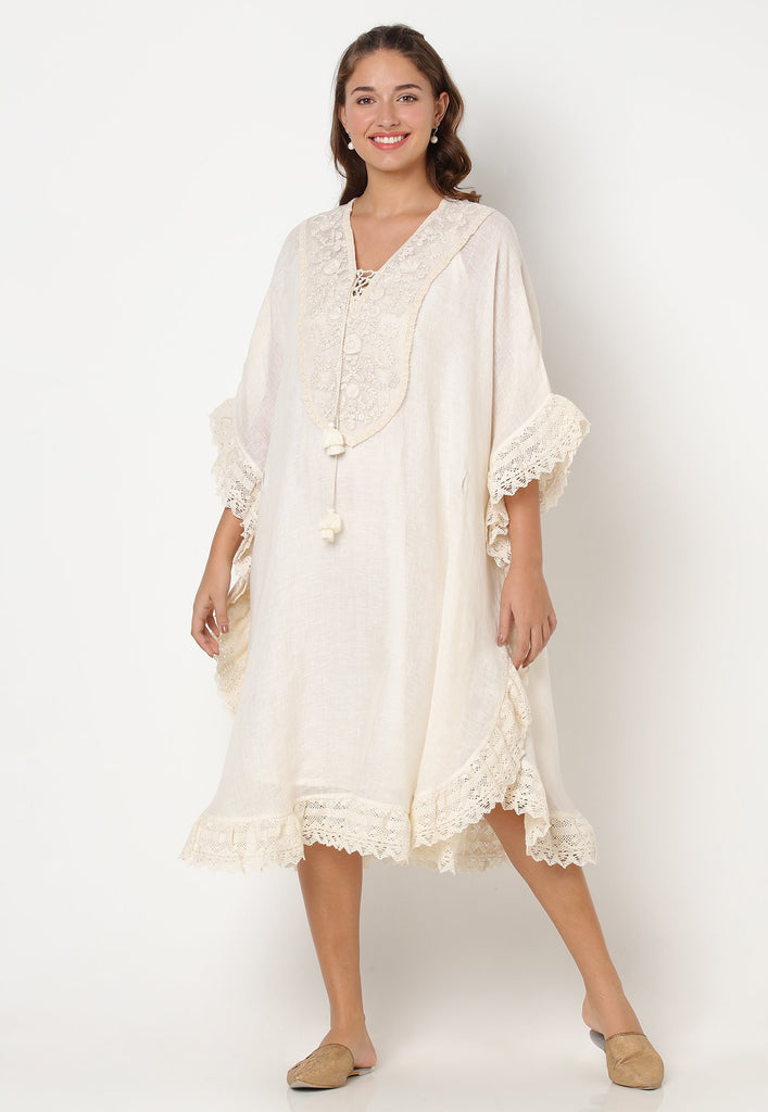 HALO BLOOMS CROSSIANT DRESS-Dresses-KAVERi