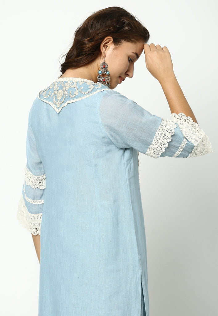 HALO BLOOMS FLY FREE KURTA-Kurta-KAVERi
