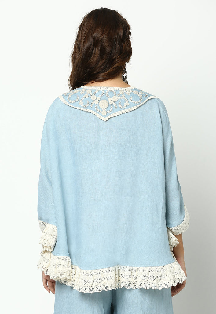 HALO BLOOMS RUFFLE CIRCLE TOP + PANT SET-Top and Pant Set-KAVERi