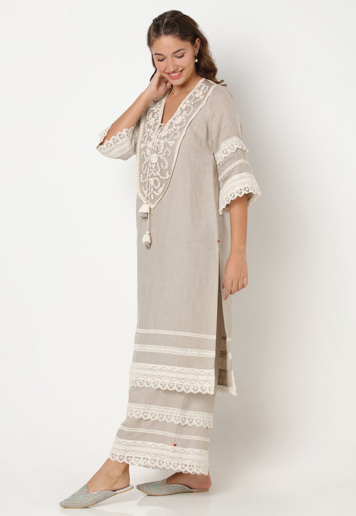 HALO BLOOMS FLY FREE KURTA-Kurta-KAVERi