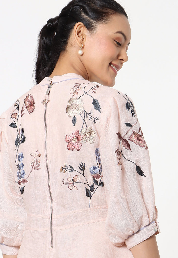 Botanical Spring Peplum Top + Pant Set-Top and Pant Set-KAVERi