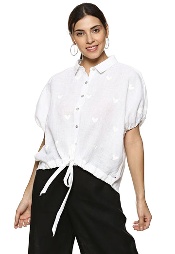 Top Stop Dolly Shirt White-Shirt-KAVERi