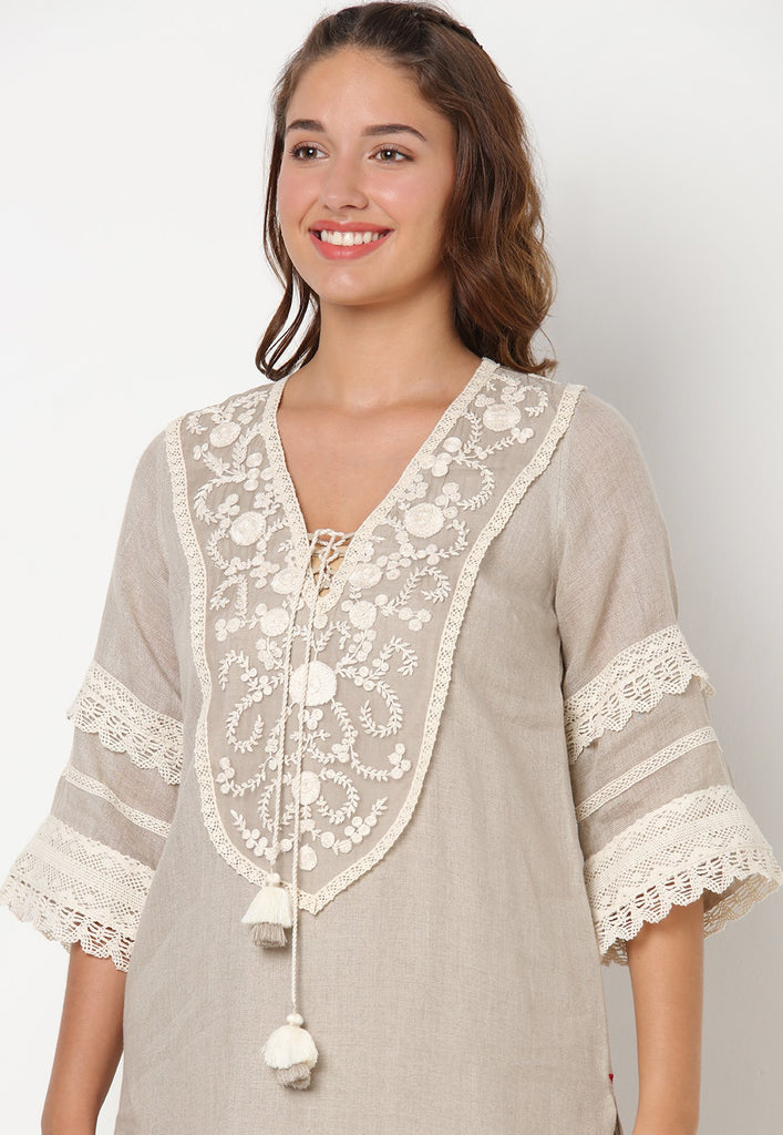 HALO BLOOMS FLY FREE KURTA-Kurta-KAVERi