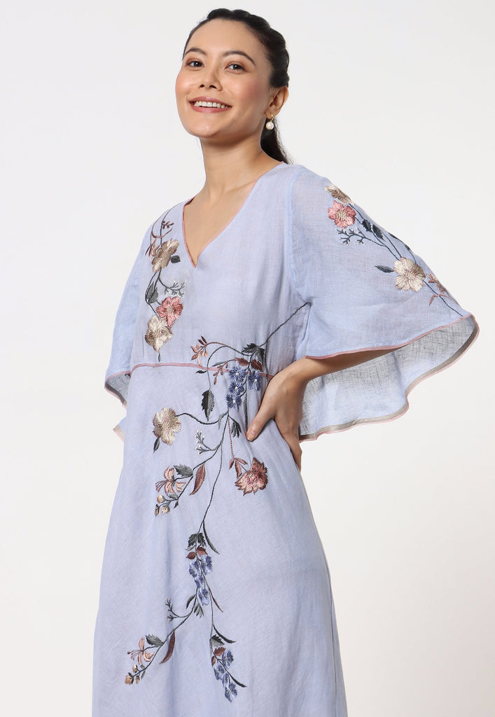 Botanical Spring Butterfly Dress-Dresses-KAVERi