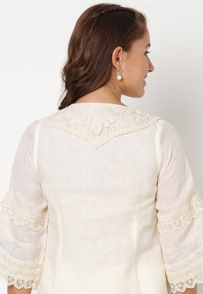 HALO BLOOMS FLY FREE KURTA-Kurta-KAVERi