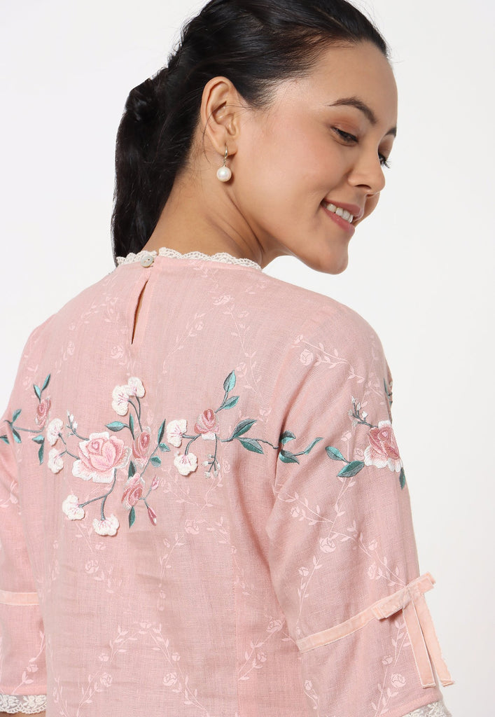 GARDEN TRELLIS KURTA + PANT + DUPATTA-Kurta Set-KAVERi