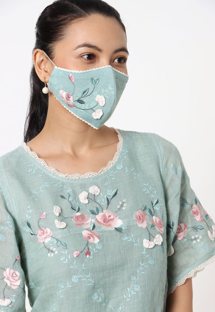 GARDEN TRELLIS EDITH TOP + SKIRT-Tops-KAVERi