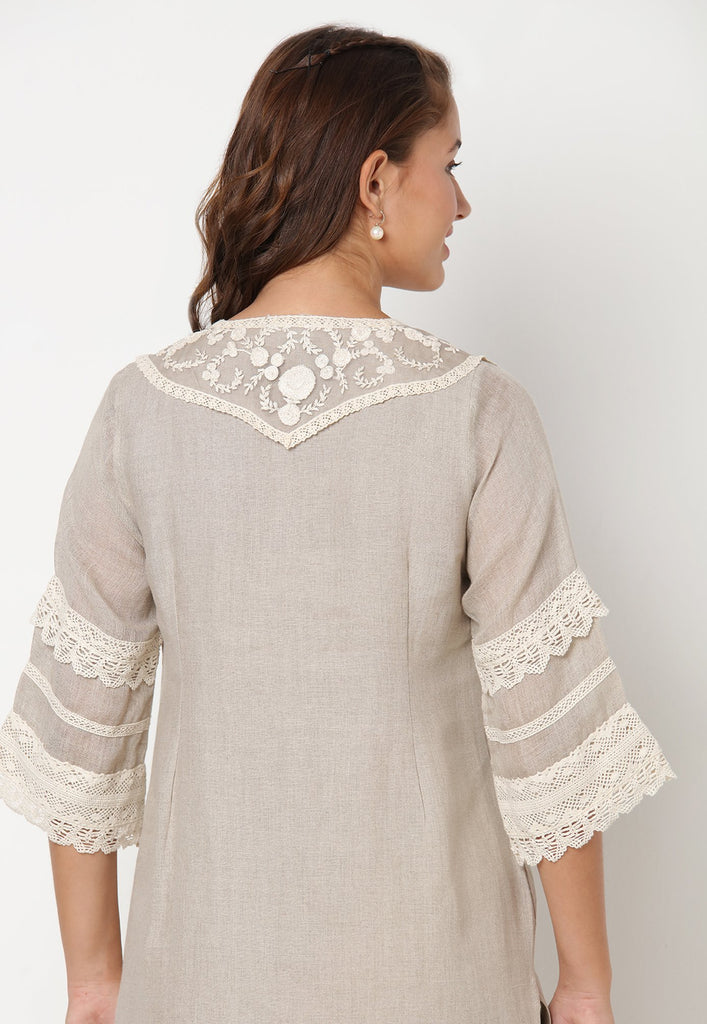 HALO BLOOMS FLY FREE KURTA-Kurta-KAVERi