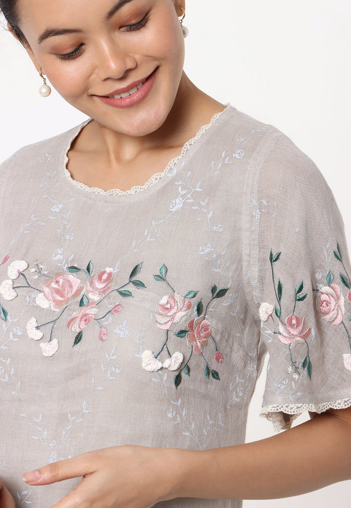 GARDEN TRELLIS EDITH TOP + SKIRT-Tops-KAVERi