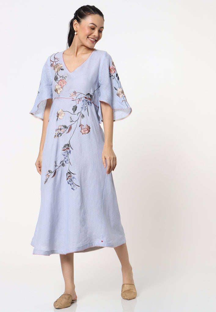 Botanical Spring Butterfly Dress-Dresses-KAVERi