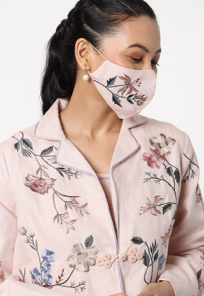 Botanical Spring Peplum Jacket-Jacket Set-KAVERi