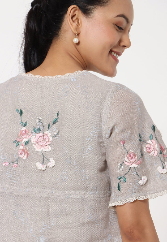 GARDEN TRELLIS EDITH TOP + SKIRT-Tops-KAVERi