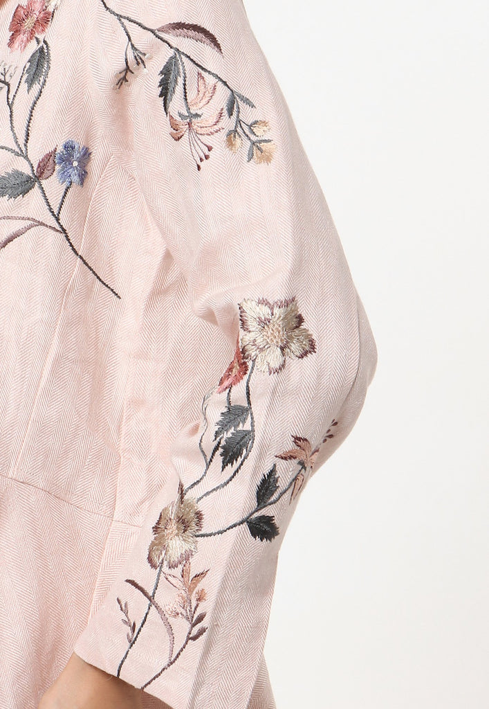 Botanical Spring Peplum Jacket-Jacket Set-KAVERi