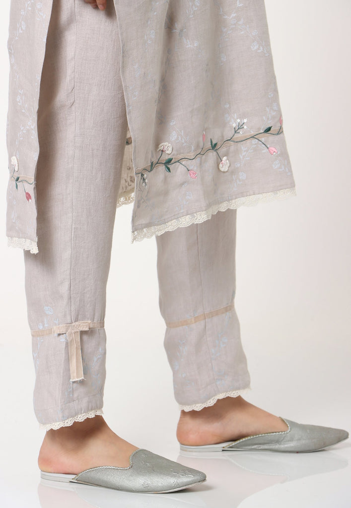 GARDEN TRELLIS KURTA + PANT + DUPATTA-Kurta Set-KAVERi