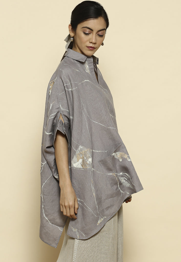 Shake The World Fossil Square Top-Tops-KAVERi