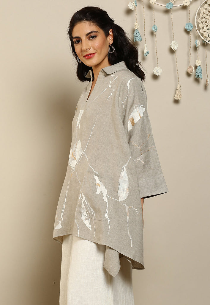 Shake The World Fossil Square Top-Tops-KAVERi