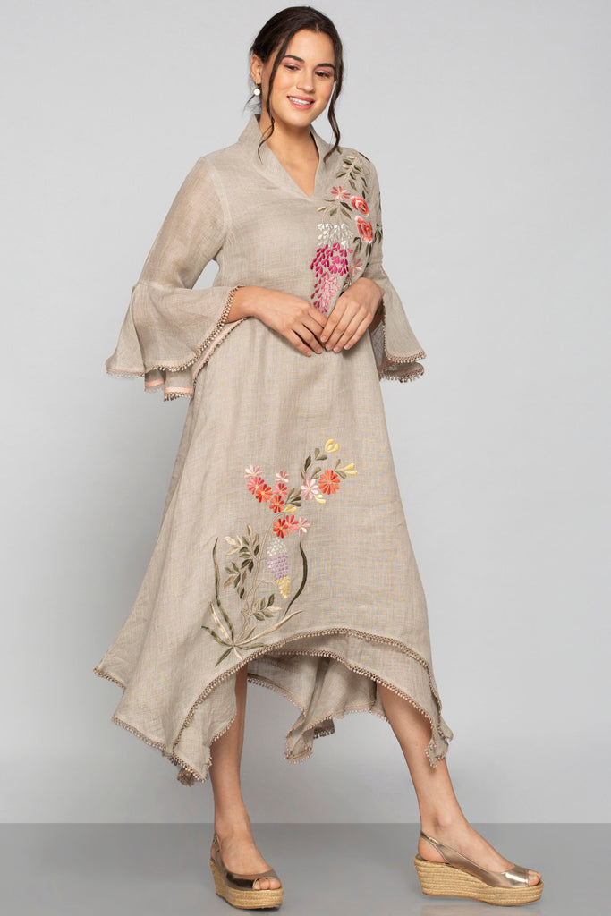 Secret Garden Twirl Dress Natural-Dresses-KAVERi