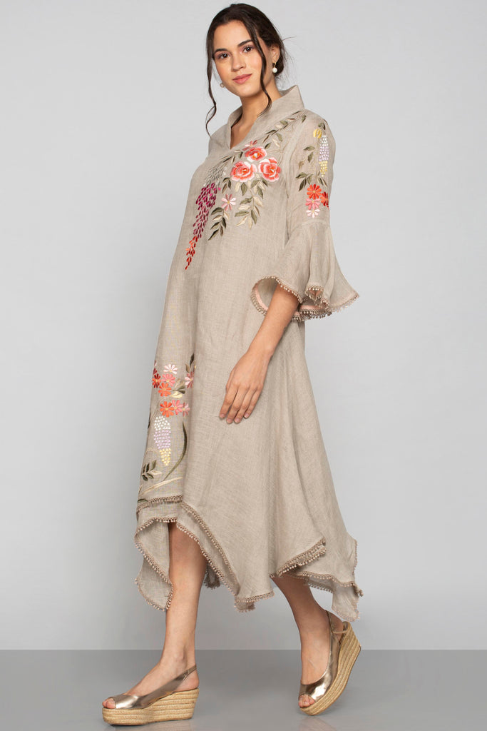 Secret Garden Twirl Dress Natural-Dresses-KAVERi