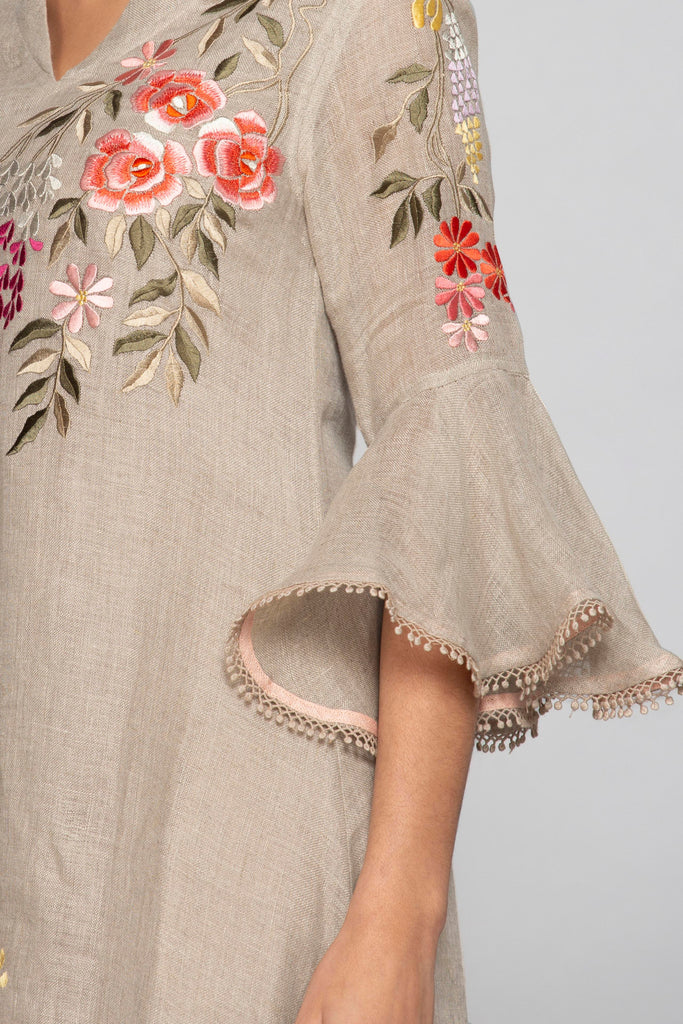 Secret Garden Twirl Dress Natural-Dresses-KAVERi